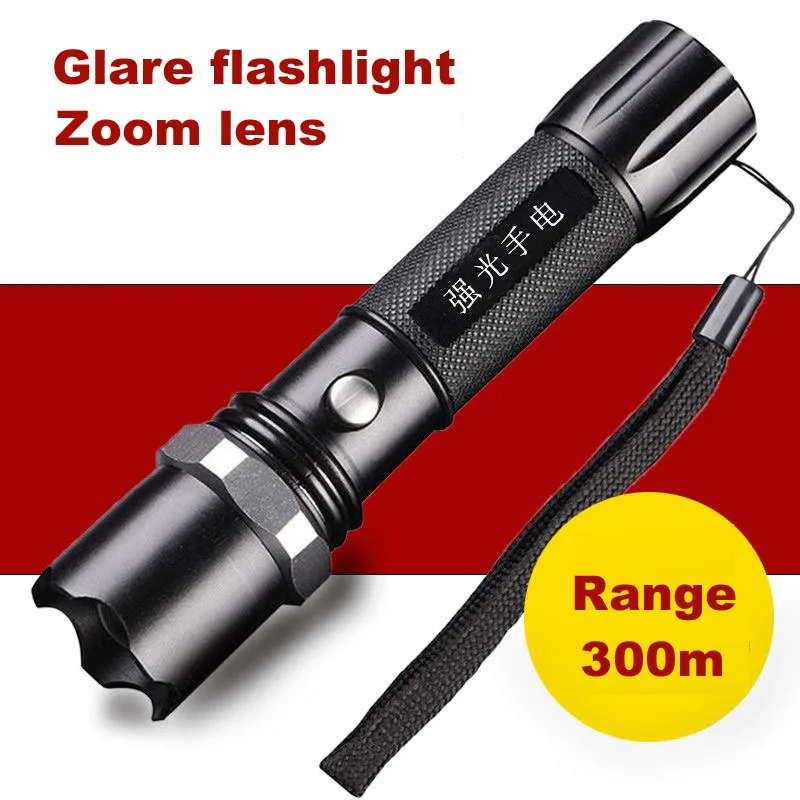 

High Quality Powerful LED Flashlight LED Torch Support for USB charging lamp Outdoor Tactical Hunting Led Flashlight 1pcs/lot