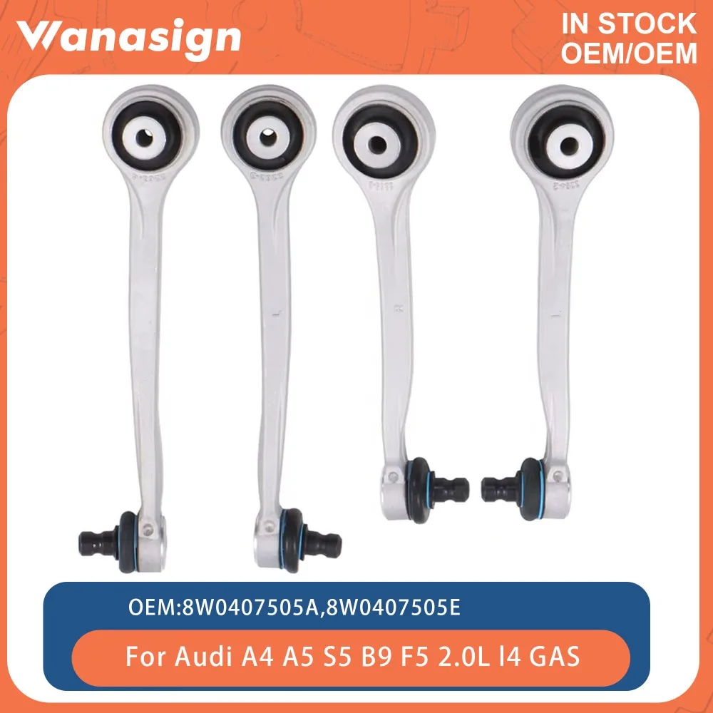 4PCS Front Upper Control Arms Kit For Audi A4 A5 S5 B9 F5 RS4 RS5 Quattro allroad 2.0L l4 GAS 15-22