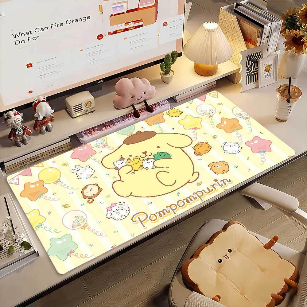 

Sanrio Kawaii P-Pom Pom P-Purin Cute Mouse Pad Non-slip Rubber Gamer Balance Computer Mat Decoracion Deskmat Laptop Office Large