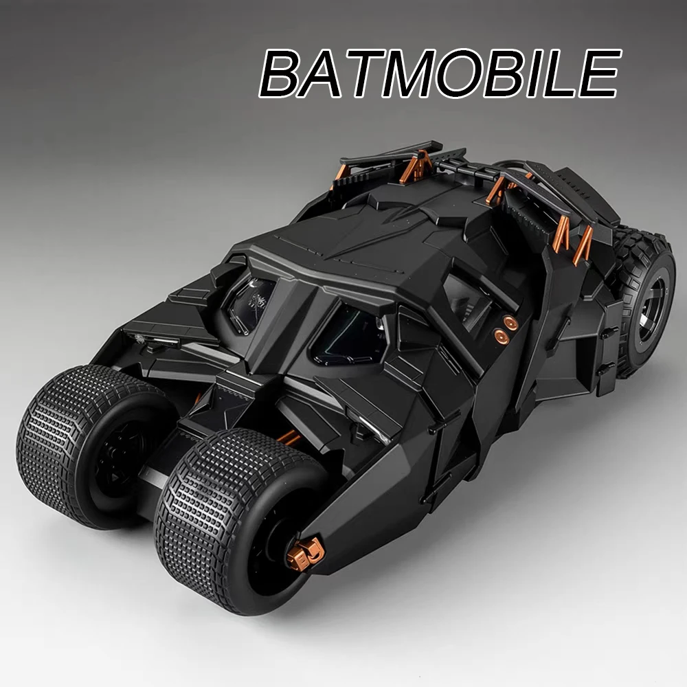 

1:24 Batmobile Alloy Cars Toys Diecast Models Wheel Shock Absorption with Light Sound Miniature Model for Child Collection Gifts