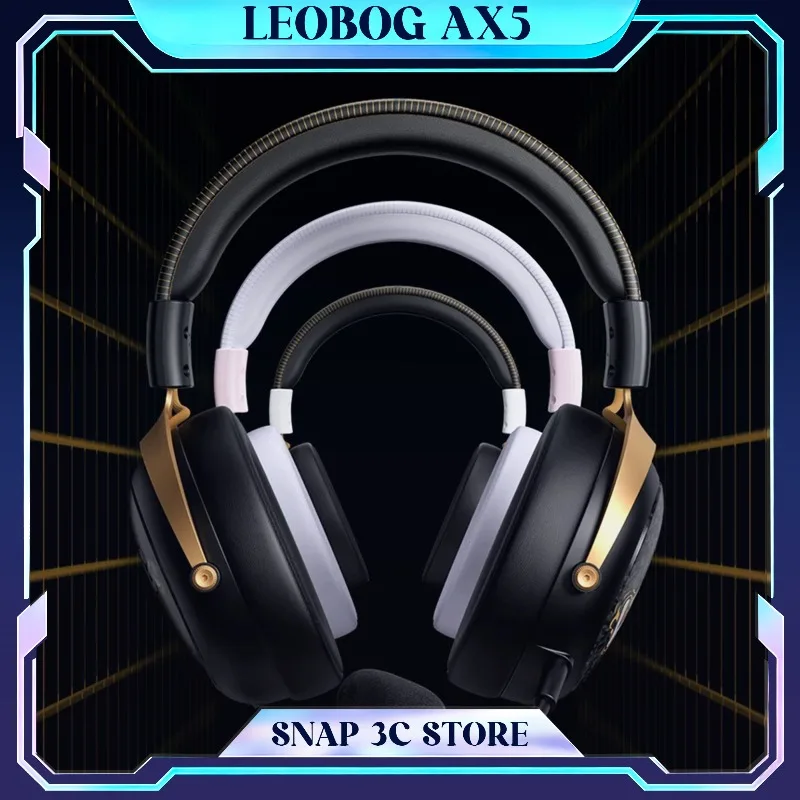

LEOBOG AX5 Wireless Gaming Headset 2.4G Bluetooth Tri-mode 7.1 Surround Sound ENC Noise Cancelling Headphones for Delta Force PC