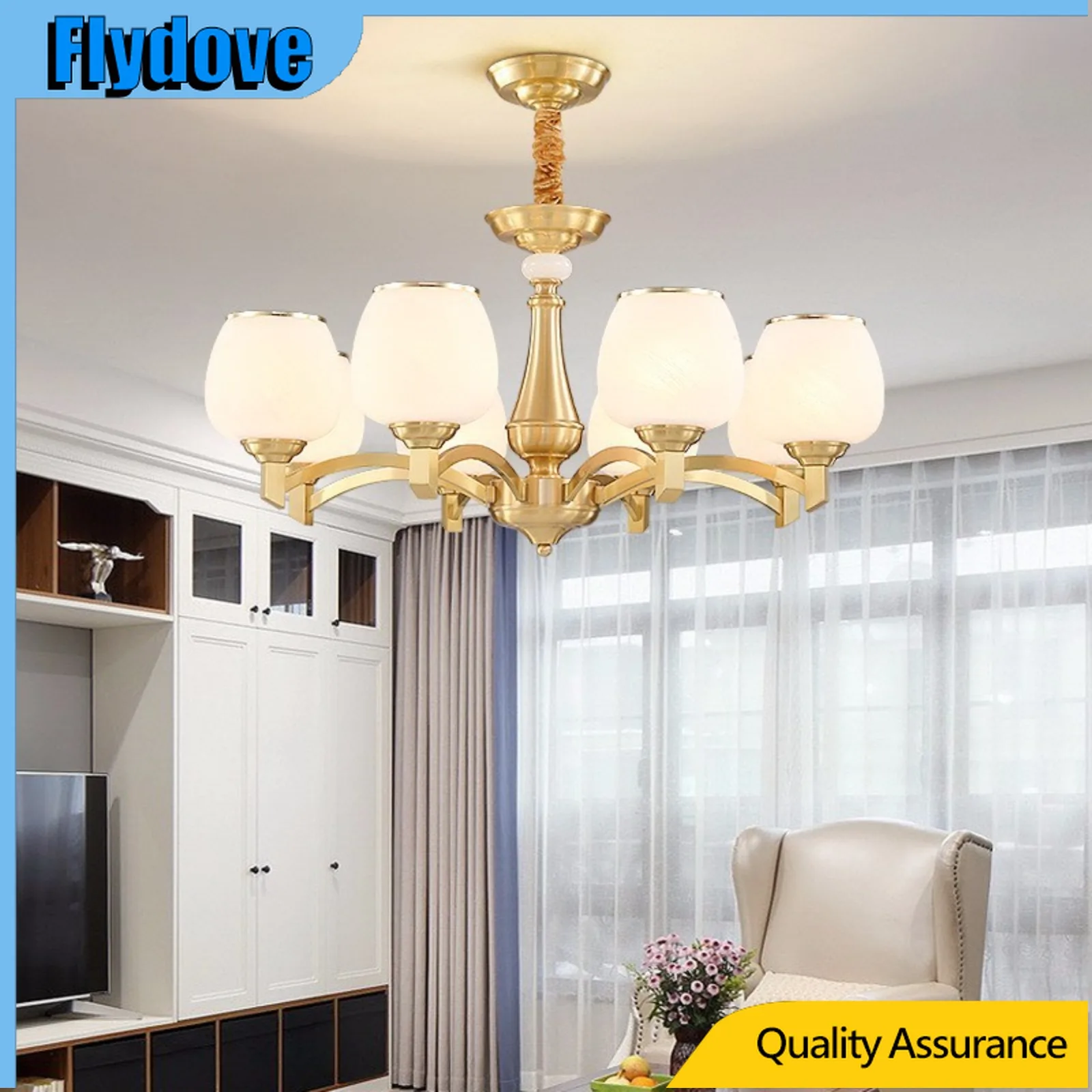 

Modern Copper LED Pendant Lights for Living Room Chandeliers for Dining Room Hanging Light Indoor Lighting Home Decor