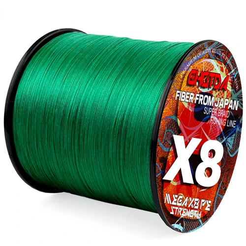 Imagen 2 del producto Línea de pesca trenzada Premium Super x-wire X8 de 8 hebras, líder en lubina, multifilamento, 18-78LB, 0,14mm-0,5mm, 300M-1000M