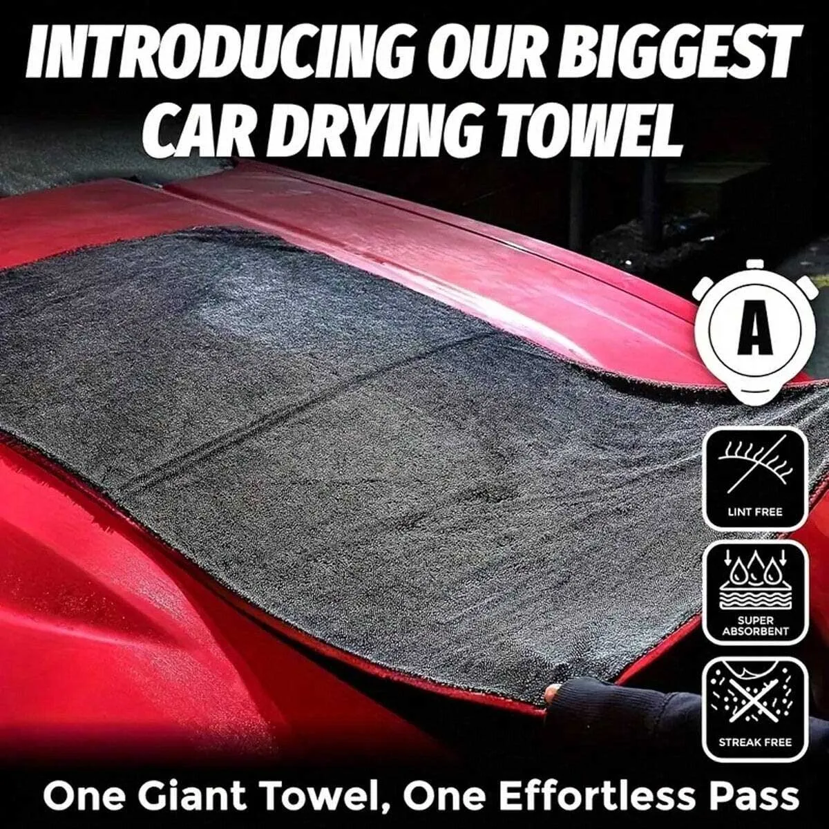 Super absorbent microfiber car towel, compact design, strong water absorption, suitable for cars, trucks and ships. view 6