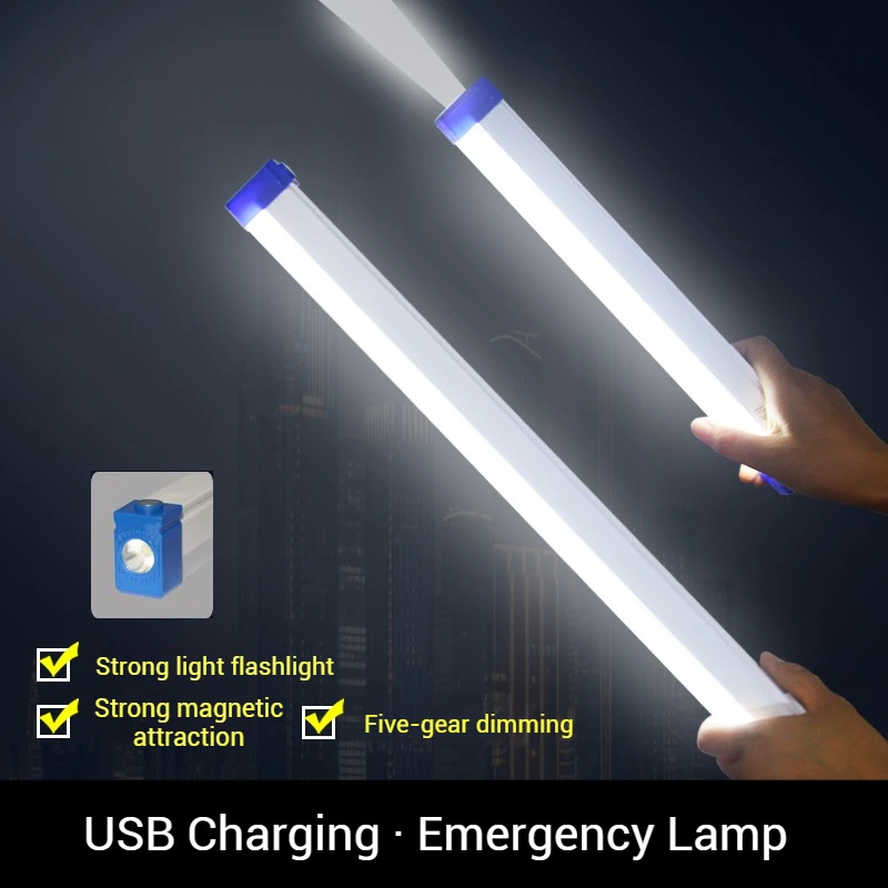 

LED Emergency Light DC5V 17/32/52CM USB Rechargeable Portable Camping Lamps Outdoor Magnetic Flashlight for Repair Home Lighting