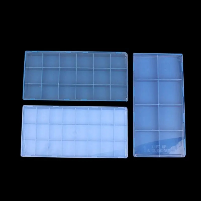 8/18 /24 Grids Watch Parts Storage Box With Lid Watch Repair Tool Organizing For Watchmaker Supplies 19.5*9.5cm