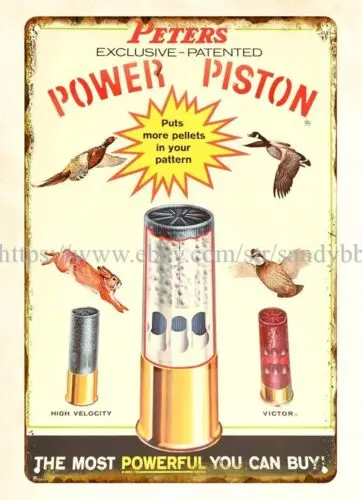 interior ideas Peters Power Piston Backlit ammo firearm hunting metal tin sign