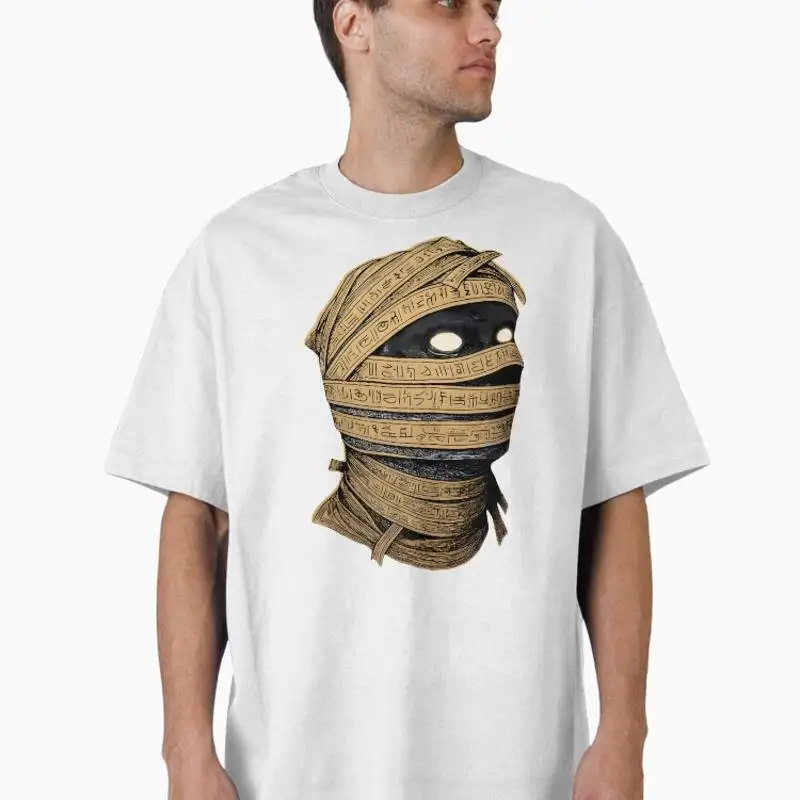 Egyptian Mummy Portrait Hieroglyphic Horror T-Shirt