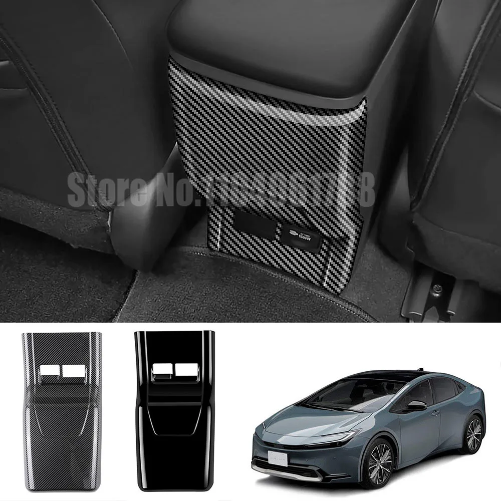 

Fit For Toyota Prius XW60 2023 2024 Carbon Fiber Look Rear Air Outlet Vent Protective Cover Frame Trim Auto Interior Accessories