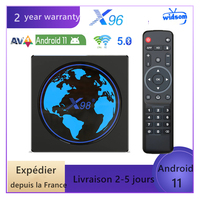 4K HD X98 mini Amlogic S905W2  TV Box Android 11 4G 64GB X96 Support AV1 Wifi BT Youtube Media Player Set  ship from france