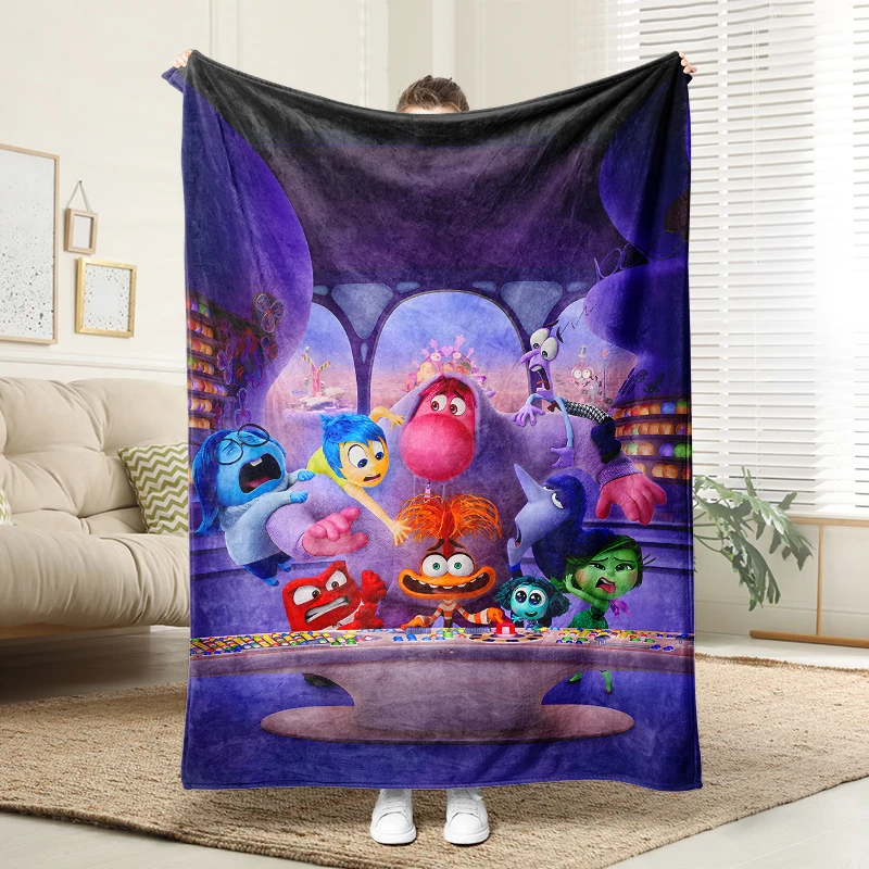 

Disney Inside Out Characters Soft Plush Blanket Warm Throw Sofa Bed Cartoon Blanket Kids Adults Gift Home Decor