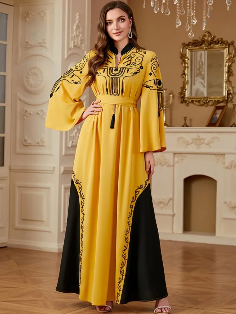 

Абая для женщин Дубай Роскошное африканское мусульманское модное платье Кафтан Марокканские вечерние платья Boubou Robe Djellaba Femme