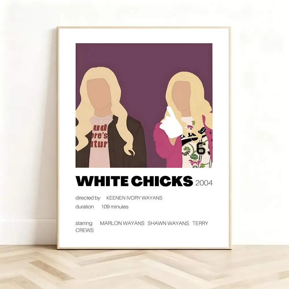 Hilarious Comedy Movie W-White Chicks Poster Classic Self-Adhesive PP Wall Sticker for Living Room Bar Decor Gift