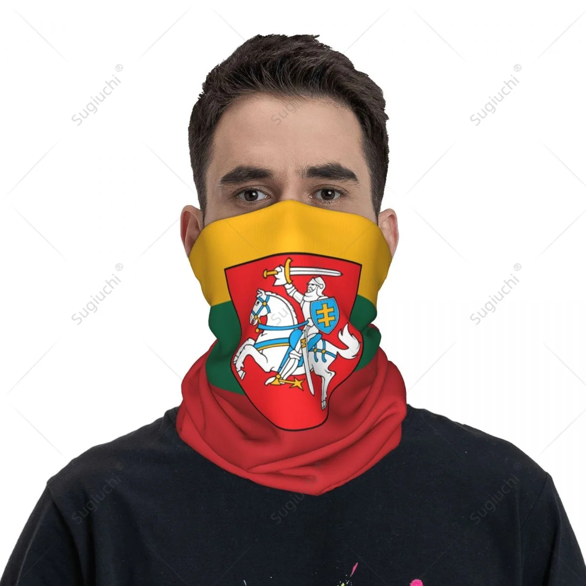 Unisex Lithuania Flag Neckerchief Scarf Neck Face Mask Scarves Neck Warmer Seamless Bandana Headwear Cycling Hiking