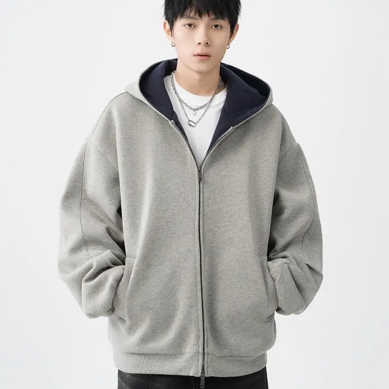 

Men's Clothing Jacket Coat Shirt Spring Autumn Clothing Y2K Fashion Hoodie Trend Leisure Zipper Hoodie Homewear Youth Outfit New