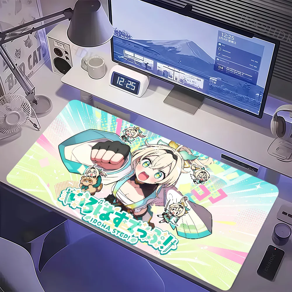 Kawaii K-Kazama Iroha-a Mouse Pad Cute Large Non-slip Lockedge Desktop Computer Desk Mat Keyboard MousePad Office Gamer Student