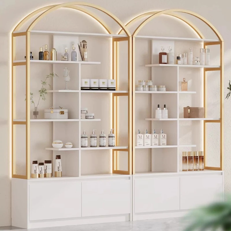 

Nordic Creative Display Cabinets Modern Simple Beauty Salon Multi-layer Storage Shelf Nail Salon Commercial Furniture FYMC