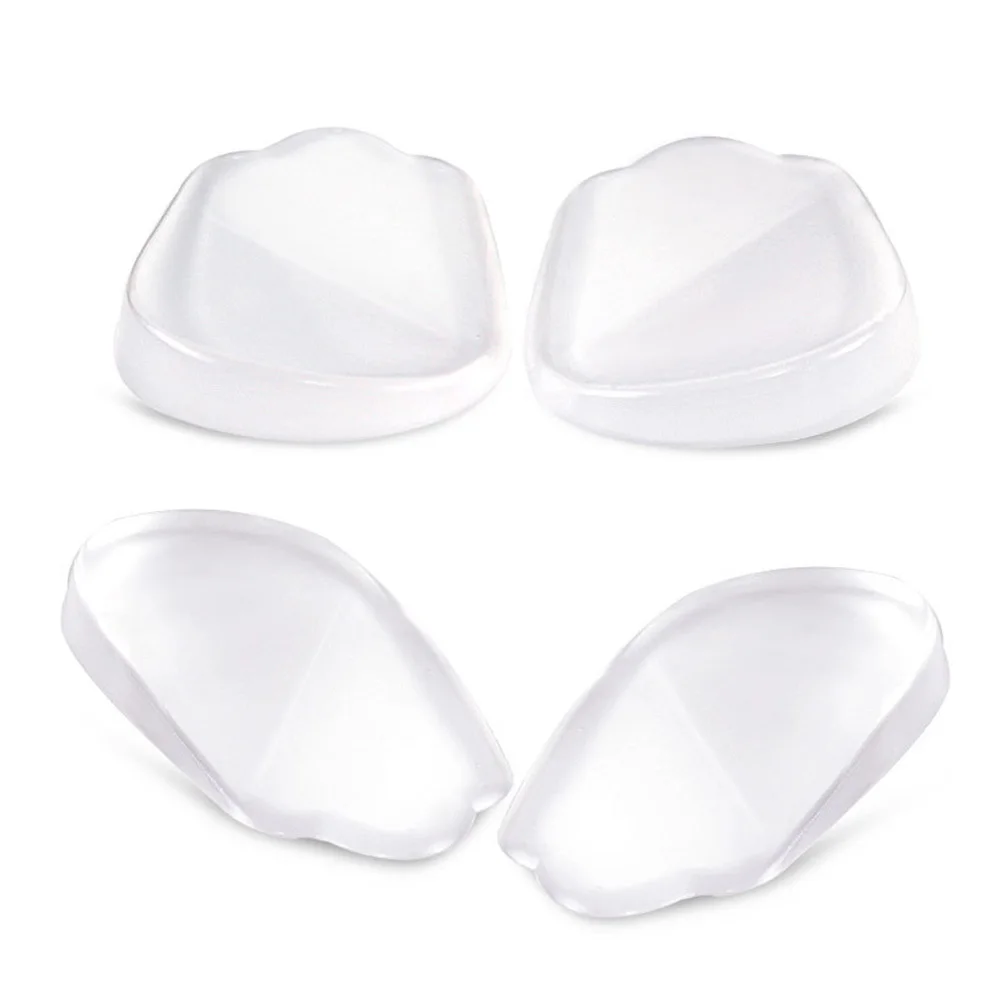 

5Pairs Transparent Gel Insoles Leg Correction Heel Pads Soft Material Alleviates Pressure Foot Care for All Shoes