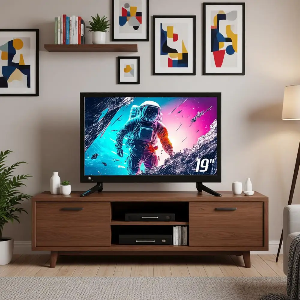 19 Inch 1080P LCD TV DVD Player Combo with HDMI USB for Home, Kitchen, RV Camper, or Office