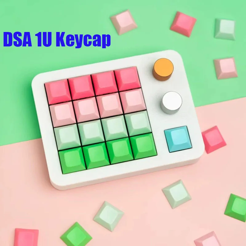 

New 1U 1X Low DSA Profile PBT Blank Keycap Mechanical Keyboard No Print Pure dsa Custom DIY Macaroon Magnetic Mx Switch Key Caps