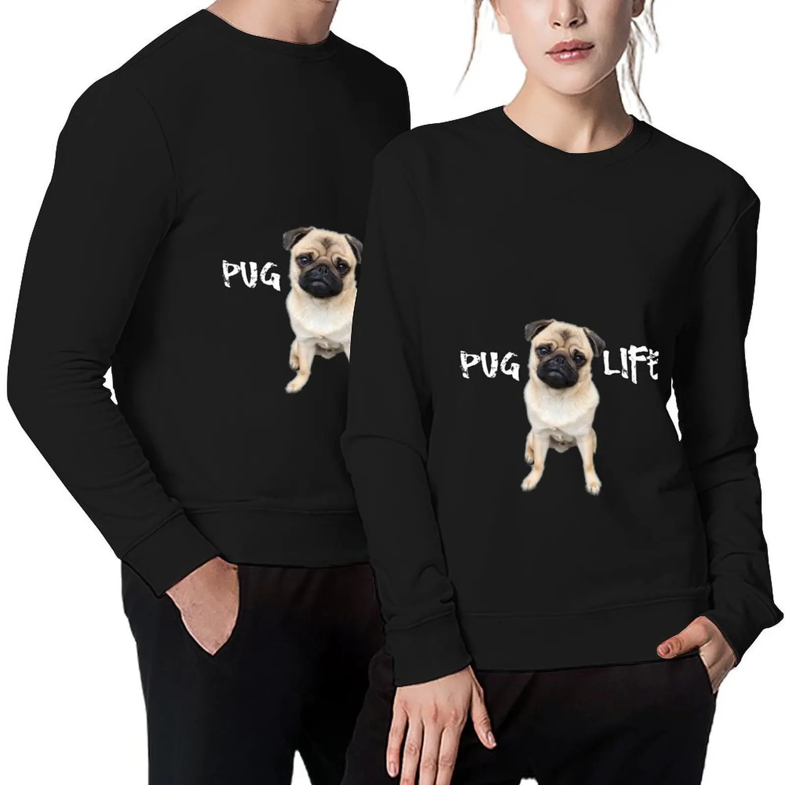 

Pug Life Pullover anime clothing korean style clothes men clothes graphic t shirts men new in hoodies & sweat-shirt