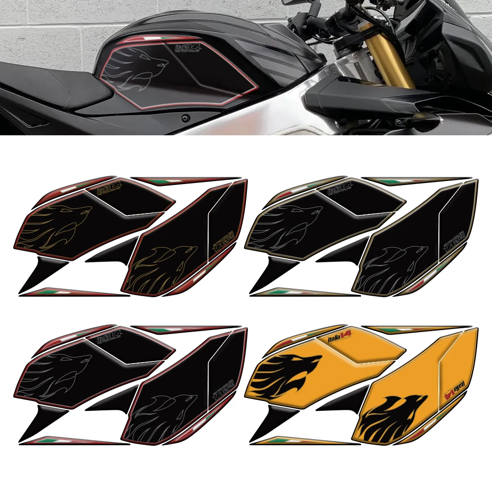 لأبريليا تونو V4 تونو 1000 V4R 2011 2012 2013 2014 دراجة نارية ثلاثية الأبعاد هلام الركبة خزان الغاز الطلاء حماية عدة ملصق لاصق لامع ورائع #1