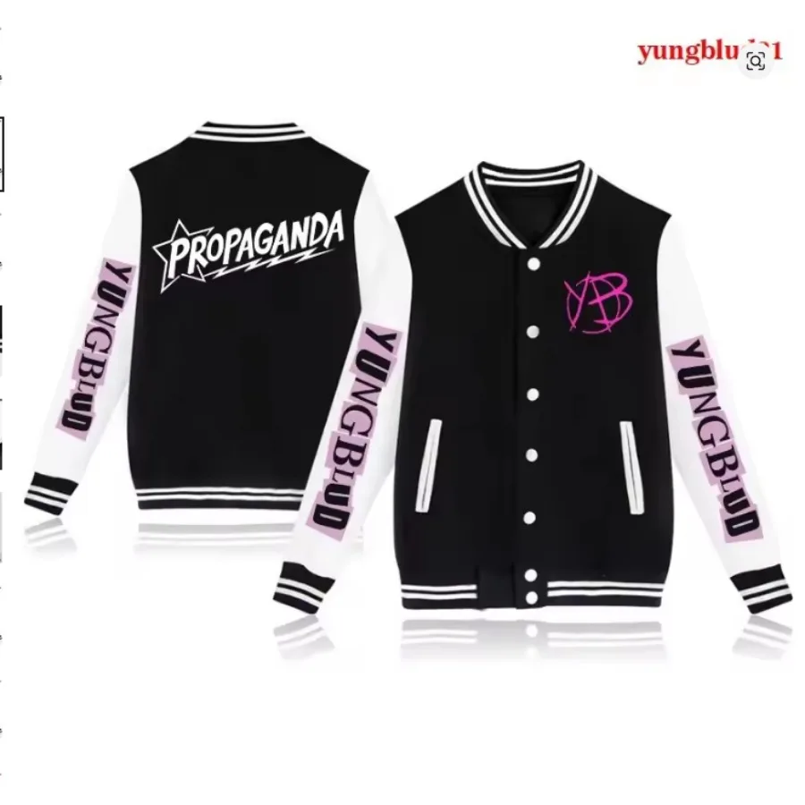 YUNGBLUD IDOLS The World Tour 2025 chaqueta de béisbol mujeres hombres chaqueta Bomber prendas de vestir exteriores ropa de calle uniforme de béisbol de Hip Hop