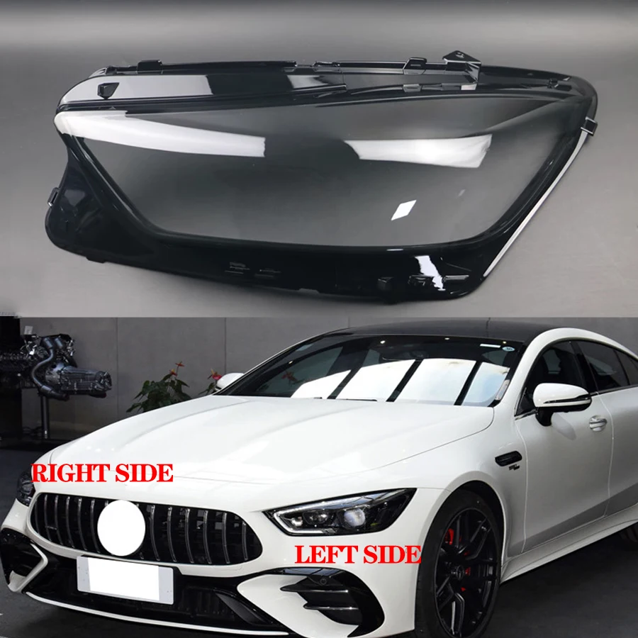 

For Benz AMG GT 50 53 63 S Coupe W290 2019 2020 2021 2022 Headlamp Cover Lens Transparent Lampshade Headlight Shell Plexiglass