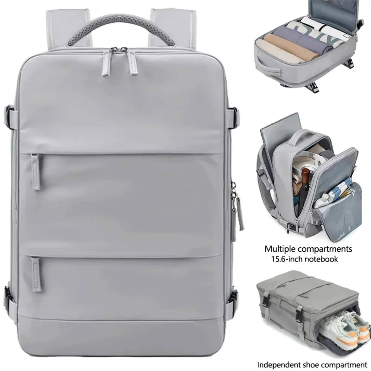 

Большой дорожный рюкзак с несколькими отделениями, одобренный для авиаперелетов, с отдельным отделением для обуви