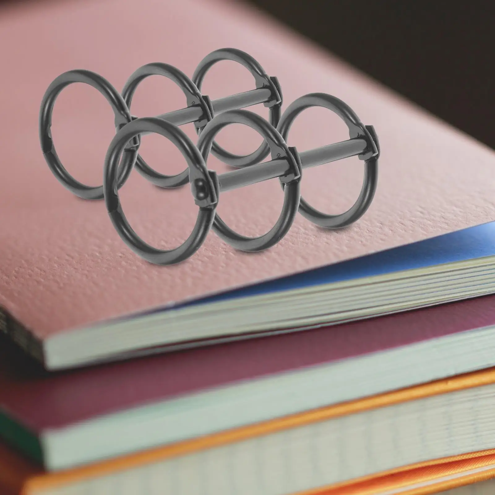 10PCS Metal Binder Rings Alloy Loose Leaf Snap Rings Three-hole Book Ring File Binder Notebook Accessories Student