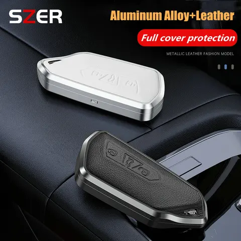 Metal Leather Car Key Case Cover Shell For Volkswagen VW Golf 8 MK8 ID-4 ID-6 For Skoda Octavia A8 For Seat Leon FR MK4 Cupra 6 best sales vw id key case - №4