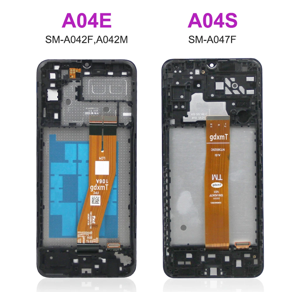 5-piece-lot-samsung-a04s-sm-a047f-ds-lcd-display-touch-screen-assembly-for-a04e-sm-a042f-a042m-no-with-frame