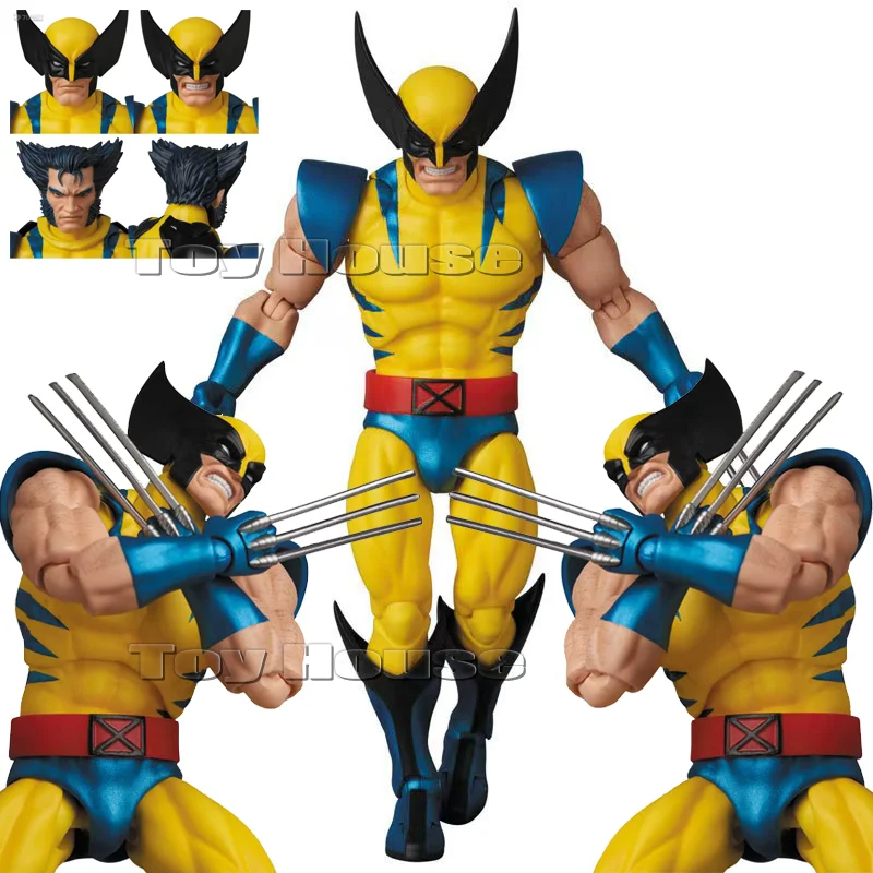 New CT Toys Mafex 96 Wolverine Figure Brown Comic X-Men Action Figure Shf Mafex 138 Anime Figurine Ko Model Doll Kid Toys Gifts