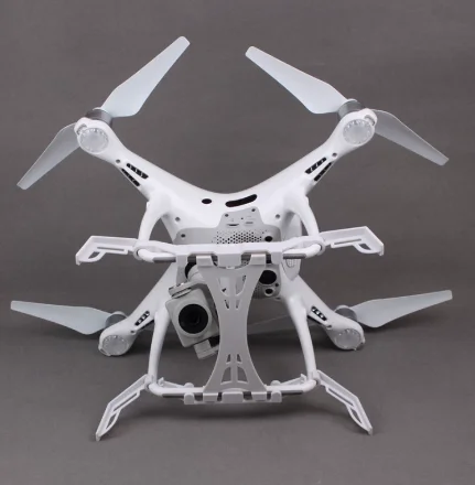 Tall Extended Landing Gear Skid Stabilizers Extender for DJI Phantom 4 Quadcopter RC Car Heightened with Damping Pad
