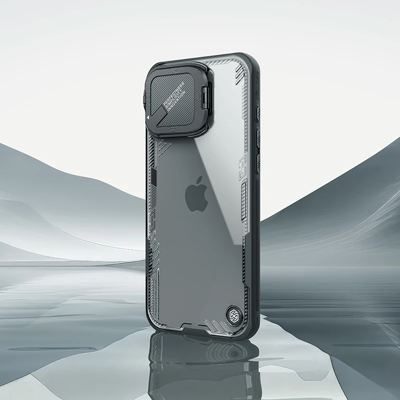 NILLKIN for iPhone 16 Pro Max / 16 Pro case iceblade Prop clear tranparent Lens 360 full Camera Protection CamShield Back cover