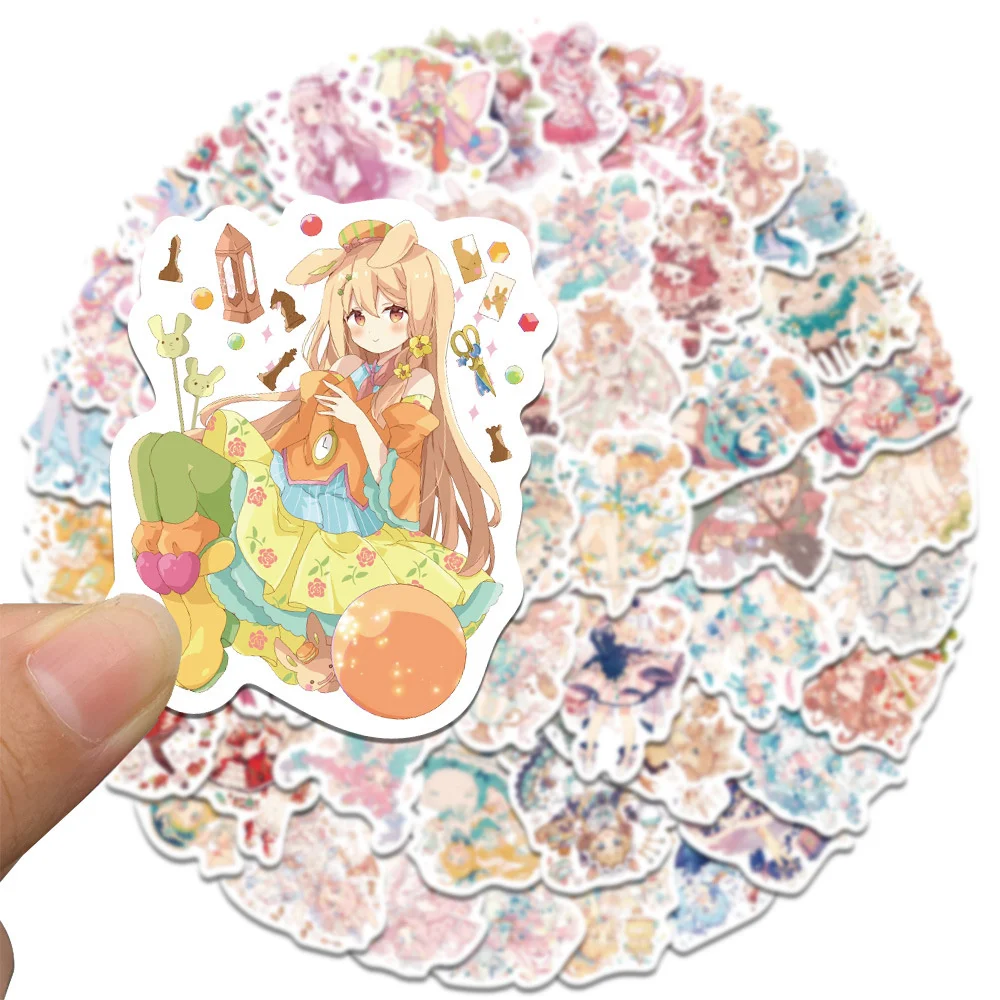 10/30/50PCS Cartoon Anime Girl Anime Individuality Graffiti  Creative Sticker Desk Guitar Computer Waterproof Sticker Wholesale