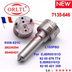 ORLTL Injector Nozzle L153PBD Valve 9308-621C Repair Kits 7135-646 for EJBR05101D EJBR03101D RENAULT 8200676774 8200421359