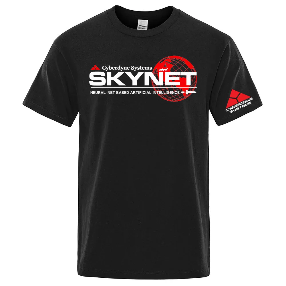 2026 Summer Skynet Graphic Logo Print Men's Lightweight Breathable Quick-dry Sports Top Bright Colors Eye-catching T-shirt