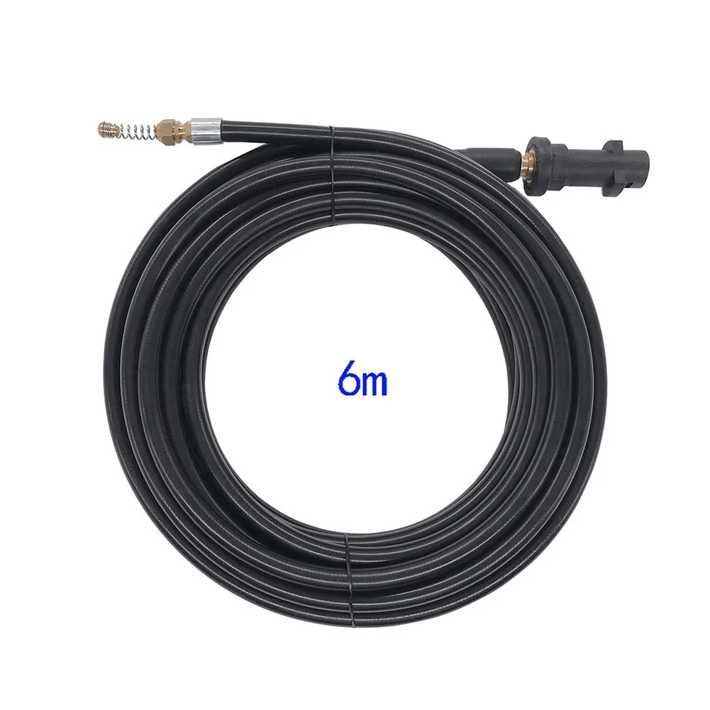 For Karcher-Optimized High Pressure Hose with Spring Tip 6 10 15 20 Meter PVC Pipe for Drain Line and Pipe Cleaning