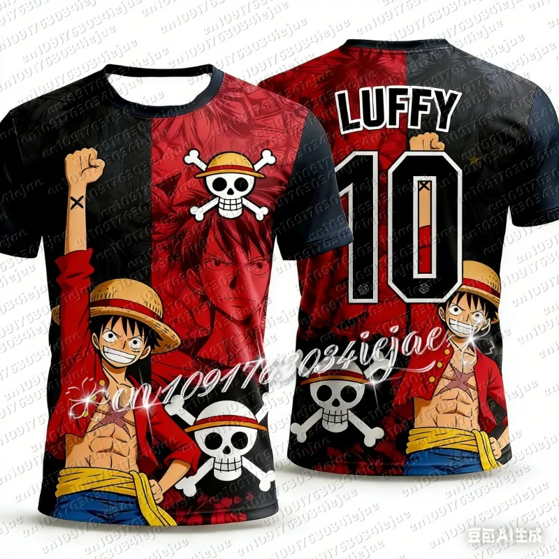 

Футболка-джерси 2026 Anime One Piece Luffy Special Edition для мужчин и детей, спортивная футболка с коротким рукавом, мультяшный принт