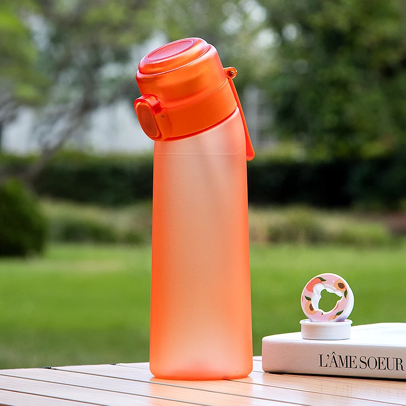 1pc Luft Wasser Flasche Mit 1pc Zufällige Bär Geschmack Pods Tragbare Transparente Wasser Tasse Mit Stroh Auslaufsicher outdoor Sport Tassen – Detail 2