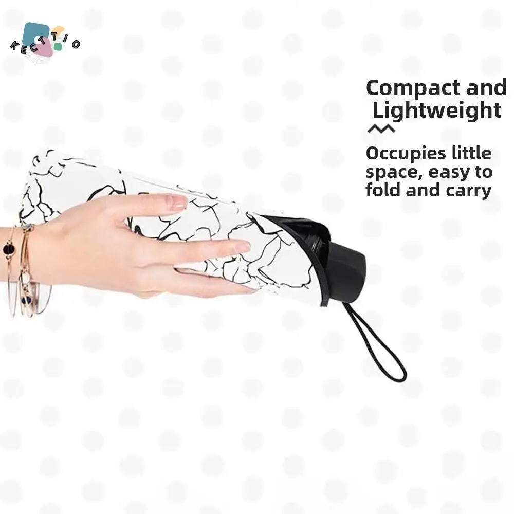 

Легкий зонт с принтом гибискуса в форме цветка, высококачественный складной зонт двойного назначения, 8-костная опорная рамка, портативный