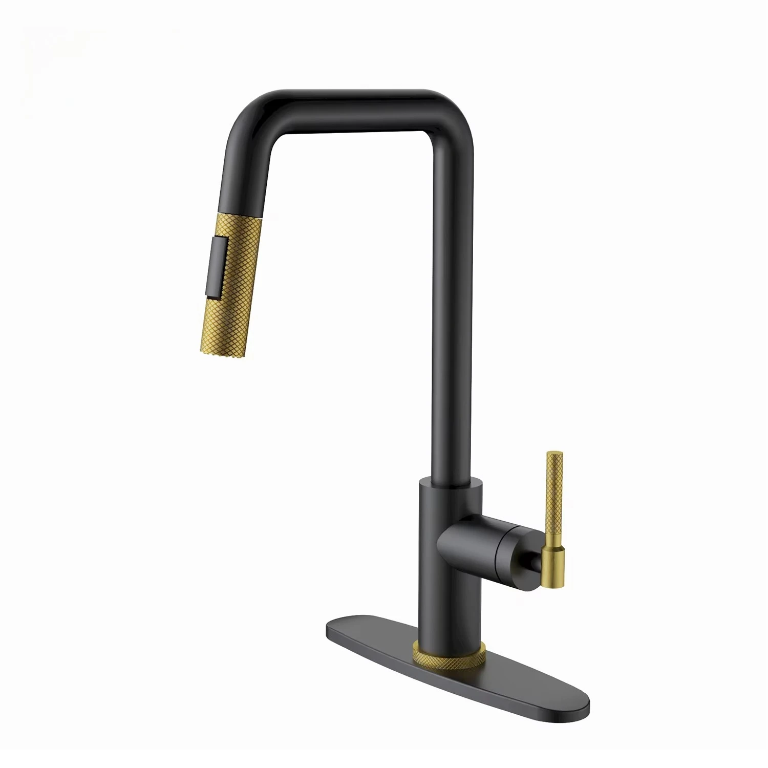 

High Arc CUPC Matte Black Bronze Brass Pull Down Kitchen Sink Faucet