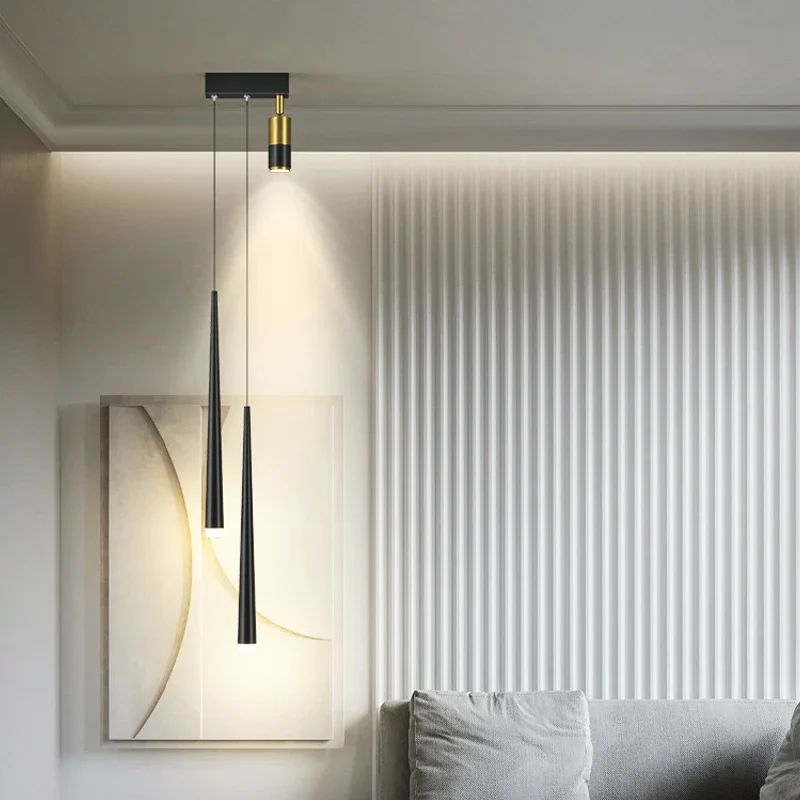 

2025 Bedroom Bedside Chandelier Simple Modern Net Red Living Room Background Wall Lamp Room No Owner Single Head Small Chandelie