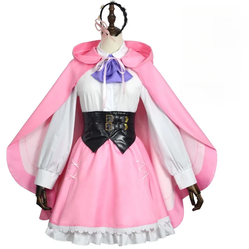 

Anime Rem Cosplay Costume Cape Shirt Skirt Bow Tie Headband Full Set for Women Halloween Party Carnival Cos Lolita Dress