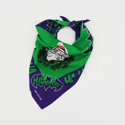 JOKER-Bandanas de Algodão Impresso para Homens, Bolso Quadrado Headband para Senhoras, Lenço de Cabeça, Lenço, Headwear, HaHaHaha, Engraçado