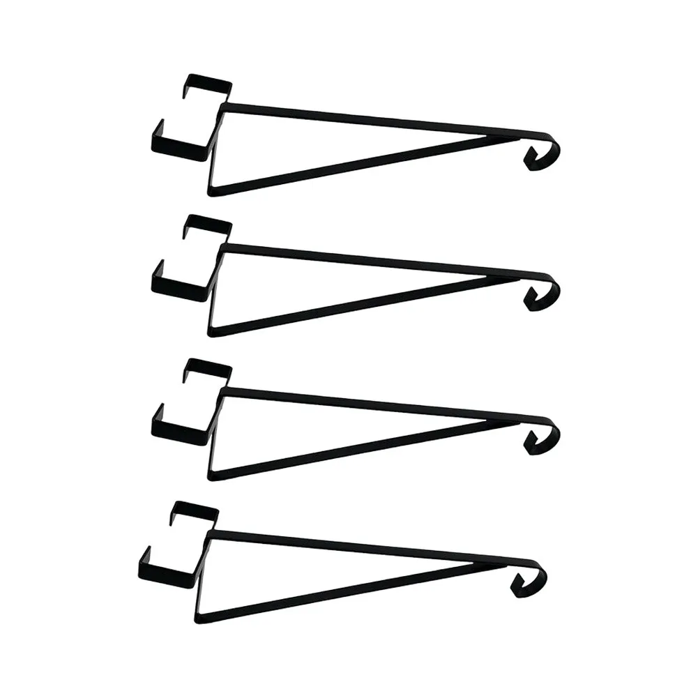 4pcs Metal For Hanging Basket Brackets for Concrete Posts Sturdy Support for Lanterns Bird Feeders Garden Display Stand