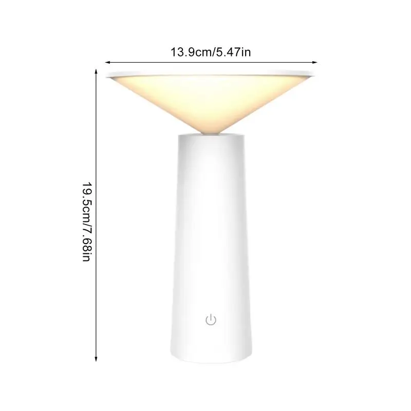 디밍이 가능한 테이블 램프 무선 3 색 온도 이동식 조절 가능한 USB 충전 램프 지능형 주변 장식 조명