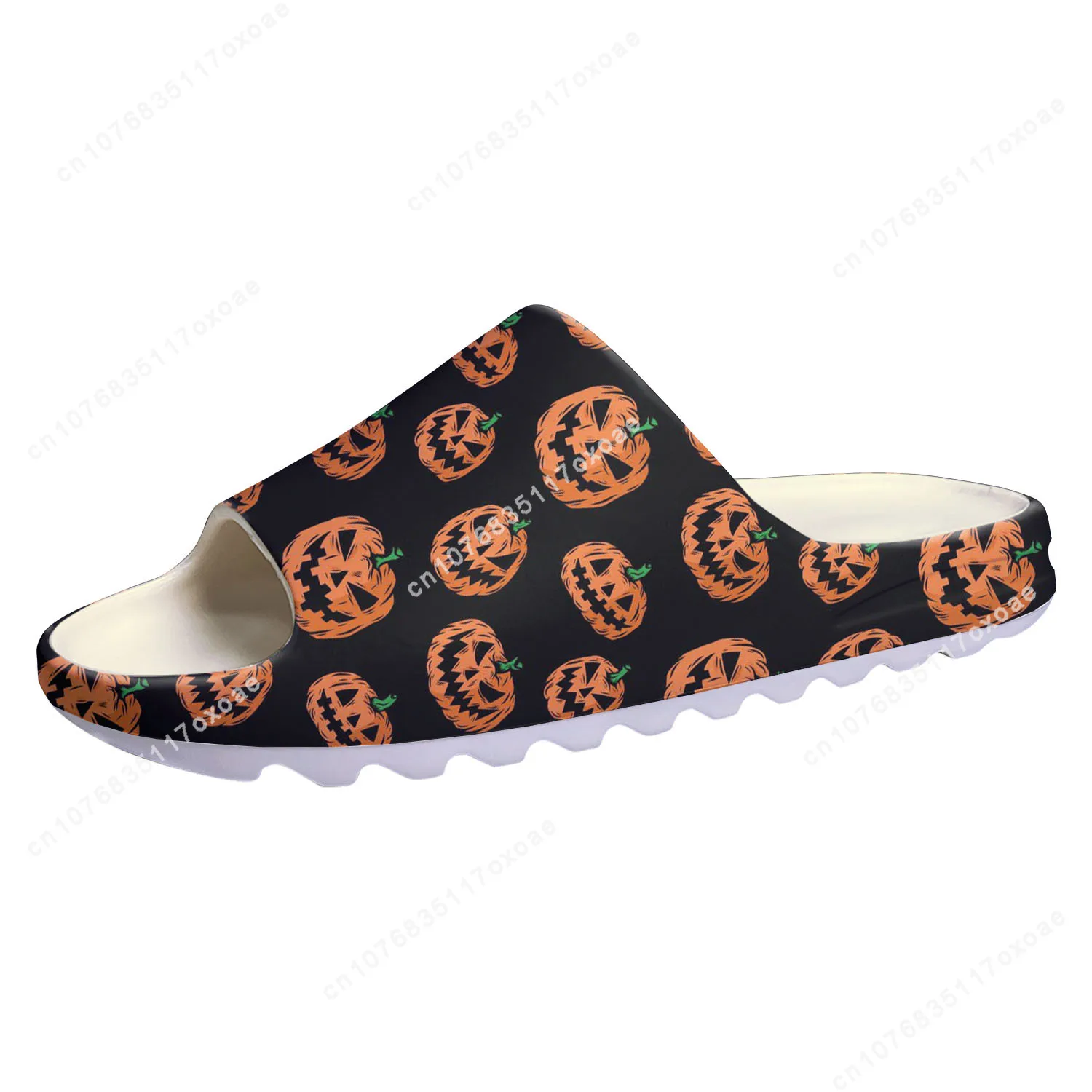 Halloween Gift Soft Sole Sllipers Home Clogs Spooky Lantern Pumpkin Step On Water Shoes Mens Womens Teenager Customized Sandals