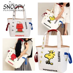 Snoopy borsa a tracolla di grande capacità nuova moda donna semplice pendolare Messenger Tote Bag borsa shopping Bag moda cartone animato